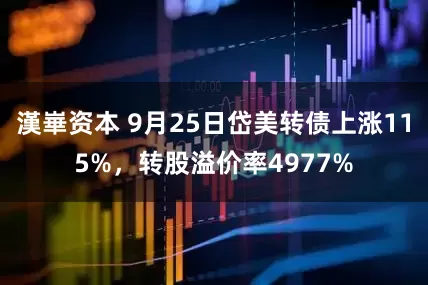漢崋资本 9月25日岱美转债上涨115%，转股溢价率4977%